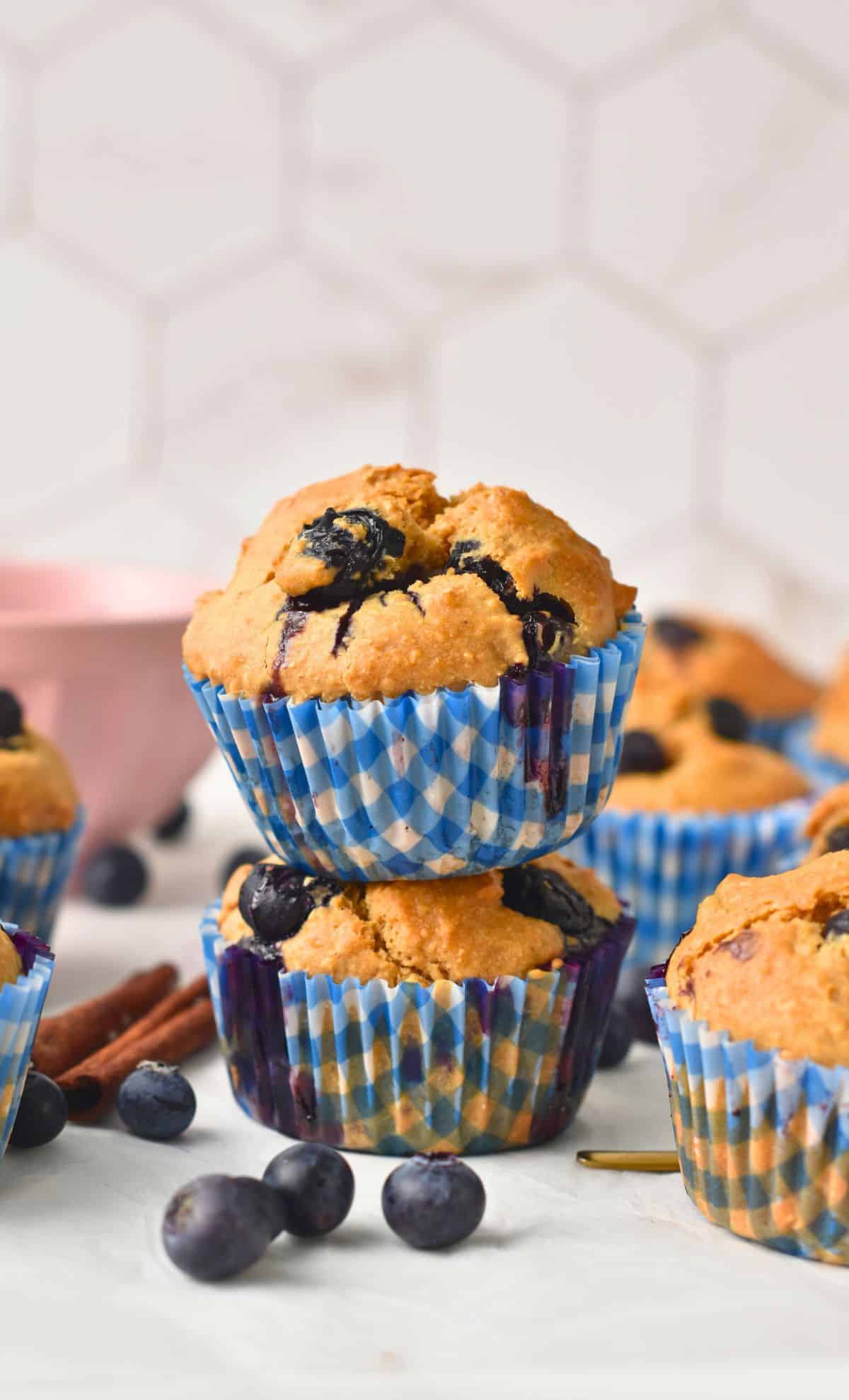 Whole Wheat Blueberry Muffins