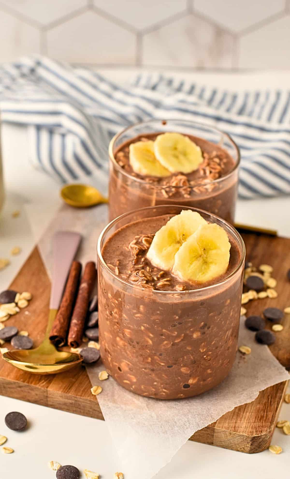 Banana Chocolate Overnight Oats