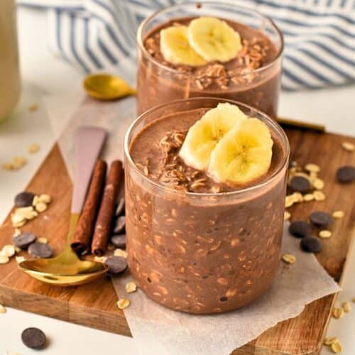 Banana Chocolate Overnight Oats (11g Protein, 10-Minute Prep)