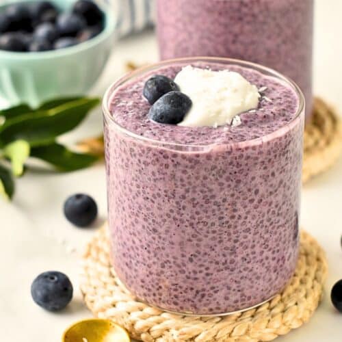 Blueberry Chia Pudding (10g Protein, 16g Fiber)