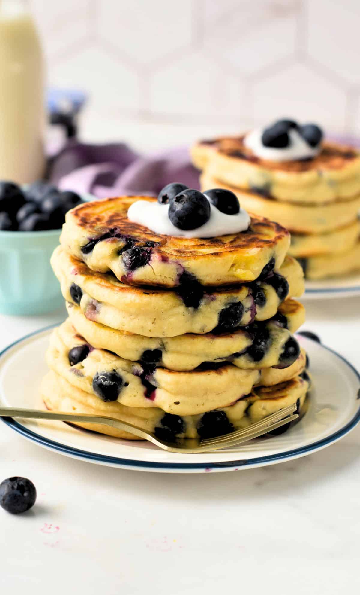 Healthy Blueberry Pancakes