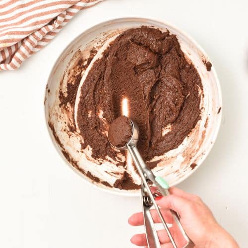 Scooping 3-Ingredient Chocolate Cookies