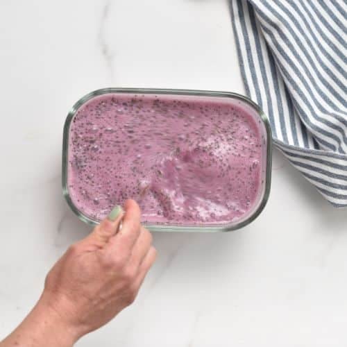 Stirring Blueberry Chia Pudding