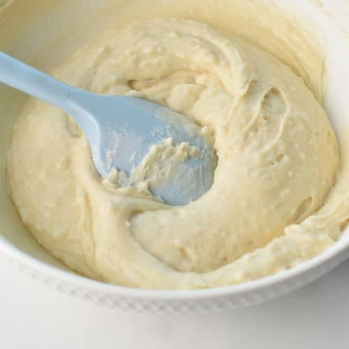 Condensed Milk Cake batter in a mixing bowl.