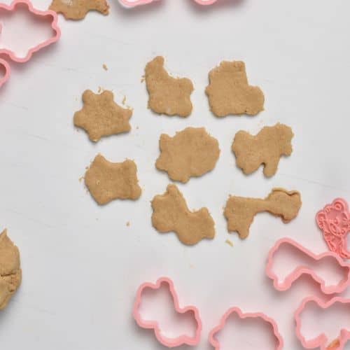 Homemade Animal Crackers formed.