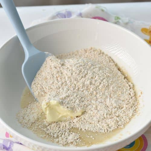 Homemade Animal Cracker ingredients in a bowl.