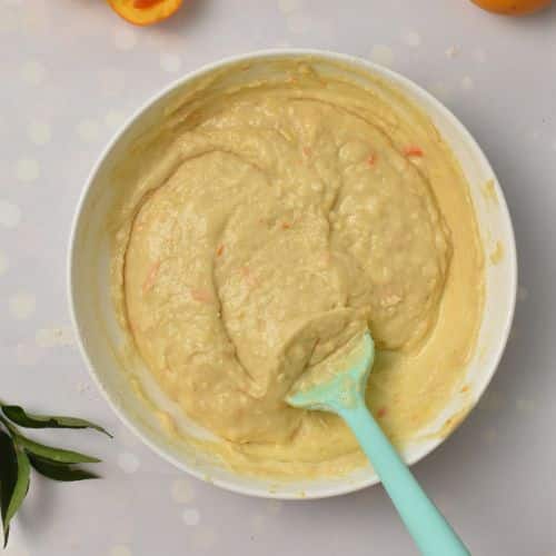 Orange Muffins batter in a mixing bowl.