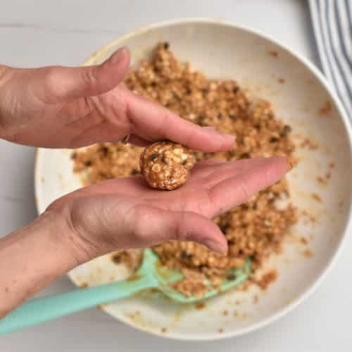 Rolling Powdered Peanut Butter Protein Balls