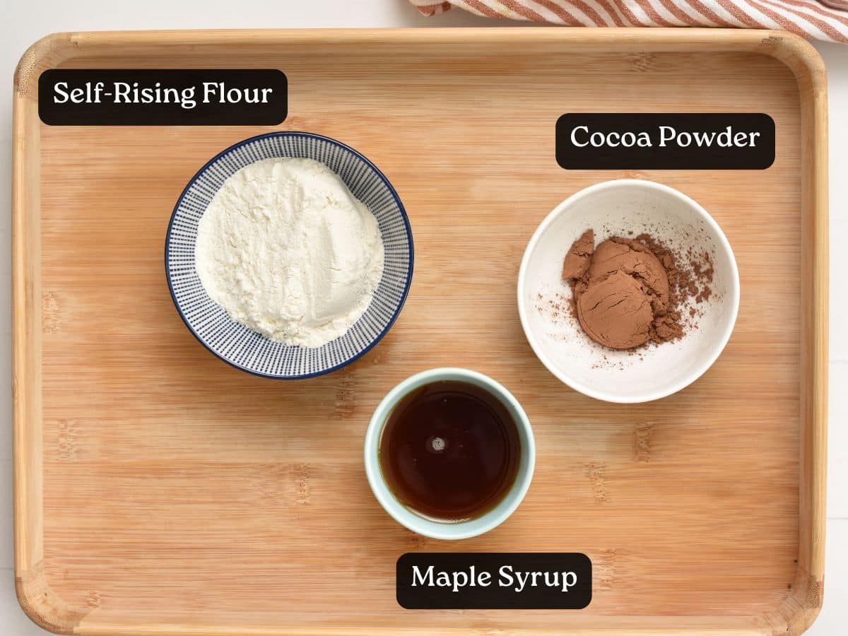 Ingredients for 3-Ingredient Chocolate Cookies