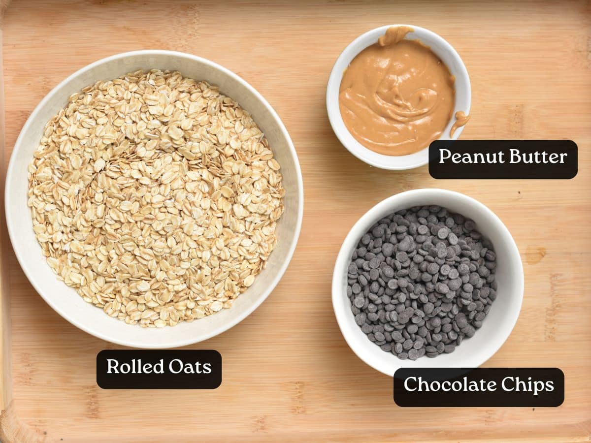 Ingredients for 3-Ingredient No-Bake Cookies