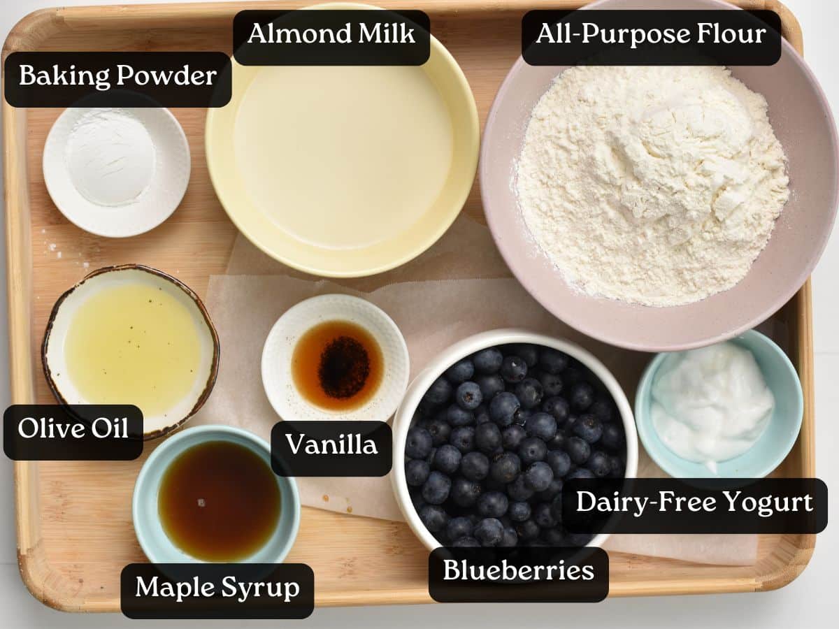 Ingredients for Healthy Blueberry Pancakes