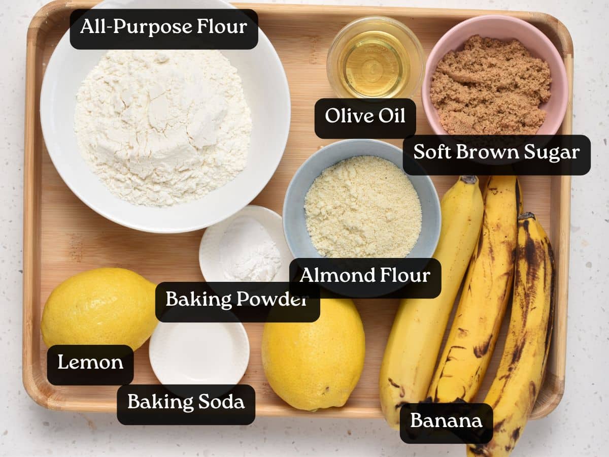 Ingredients for Lemon Banana Bread