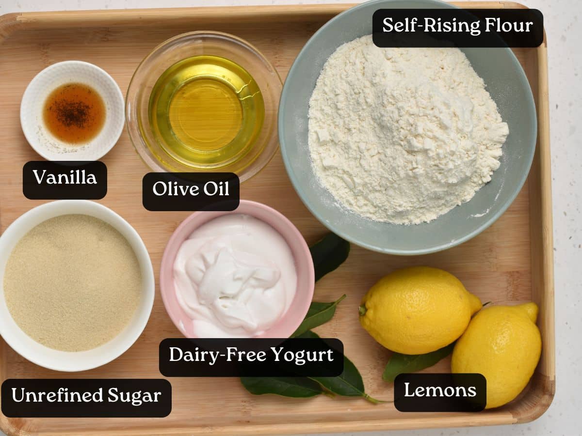 Ingredients for Lemon Yogurt Muffins